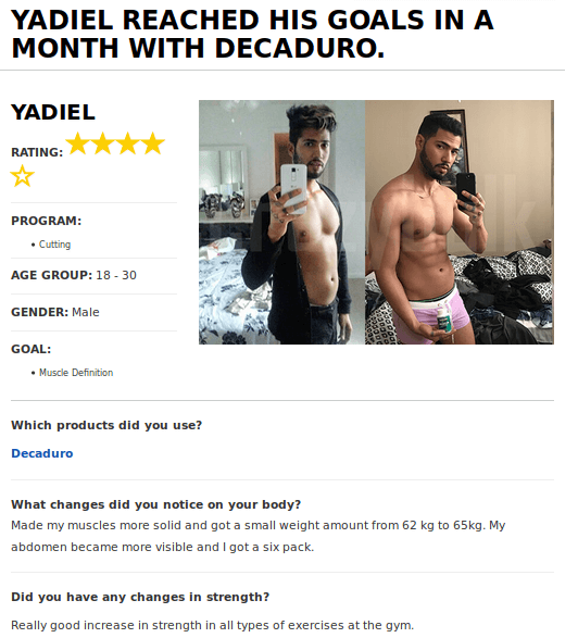 DecaDuro Reviews - DecaDuro Before and After