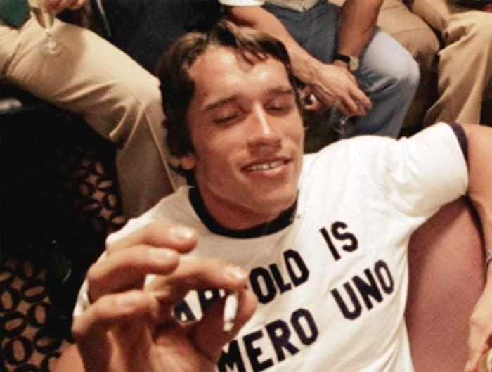 Arnold smoking Marijuana